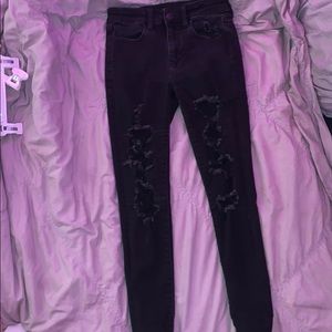 Black ripped jeans